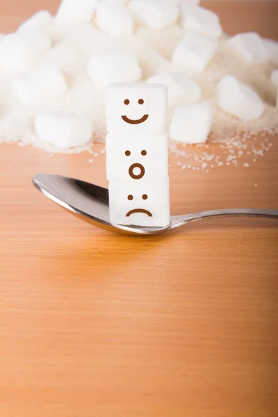 White sugar cubes — Stock Photo, Image