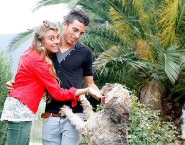 Ablam ve ben bizim sevgili köpeği ile