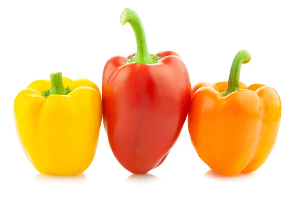 Fresh Colored Peppers - Paprika - Isolated — Stock Photo, Image