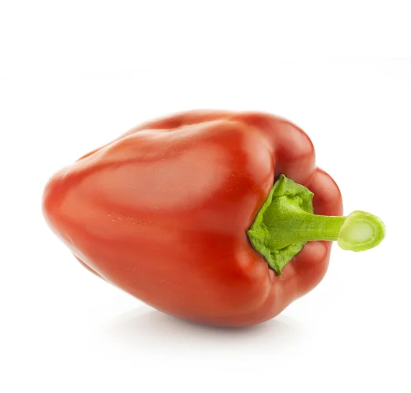 Un gran pimiento rojo - aislado en blanco — Foto de Stock