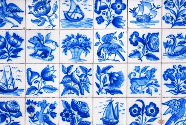 el yapımı geleneksel Portekizce kiremit (azulejos), lisbon, Portekiz