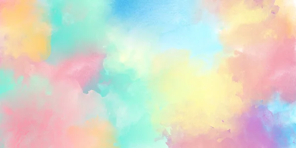 Delicate Childish Romantic Colors Watercolor Background Watercolor Texture Creative Paint — Stockfoto