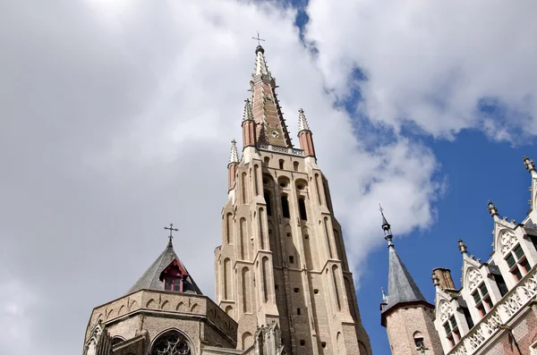 Kościół w Brugii, Belgia — Zdjęcie stockowe