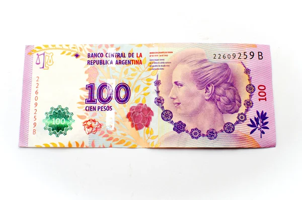 100 Arjantin peso bill.