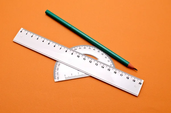 Pencil and rules — Stock Photo, Image
