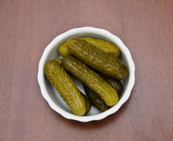 Cucumbers in vinegar — Stock Photo, Image