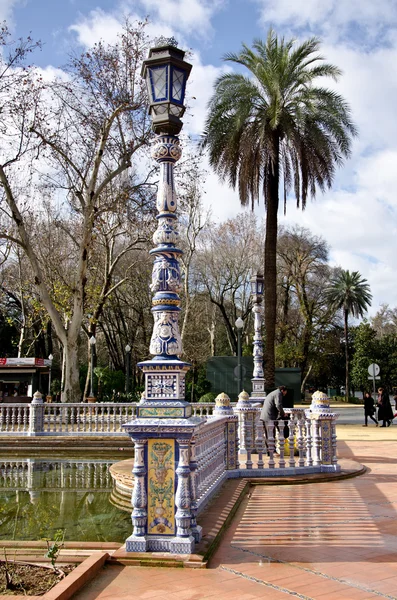 Plaza de espana korkuluk detayı, sevilla, İspanya — Stok fotoğraf