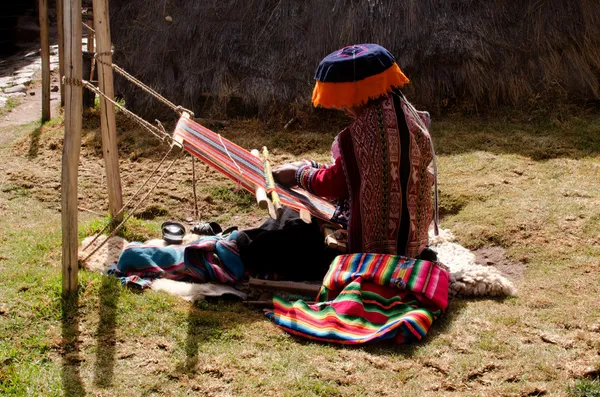 Vrouwen wevers van peru — Stockfoto