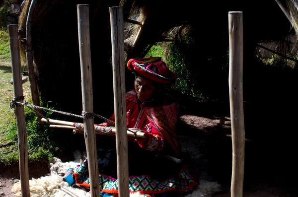 Vrouwen wevers van peru — Stockfoto