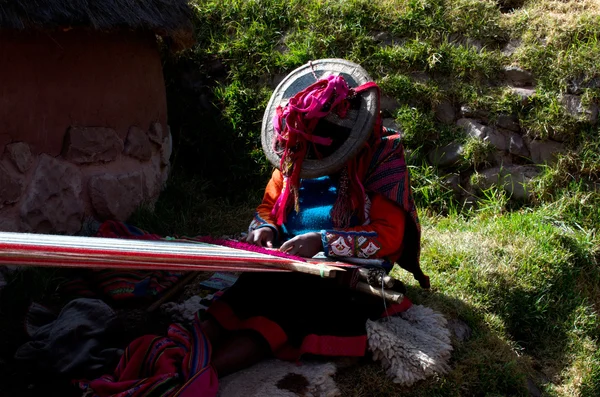 Vrouwen wevers van peru — Stockfoto