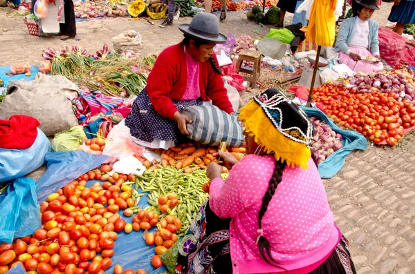 Mercado de Pisac, Peru Fotografias De Stock Royalty-Free