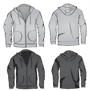 kapüşonlu sweatshirt şablonu
