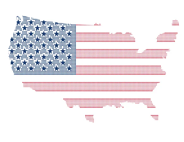 Mapa USA — Stockový vektor