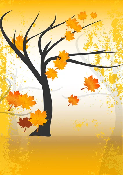 Autunno o albero autunnale — Vettoriale Stock