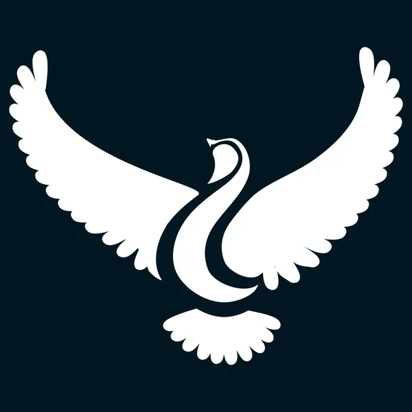 Dove or bird — Stock Vector