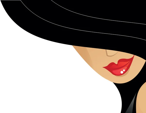 Femmes avec chapeau — Image vectorielle
