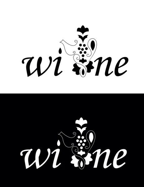 Weinlogo — Stockvektor