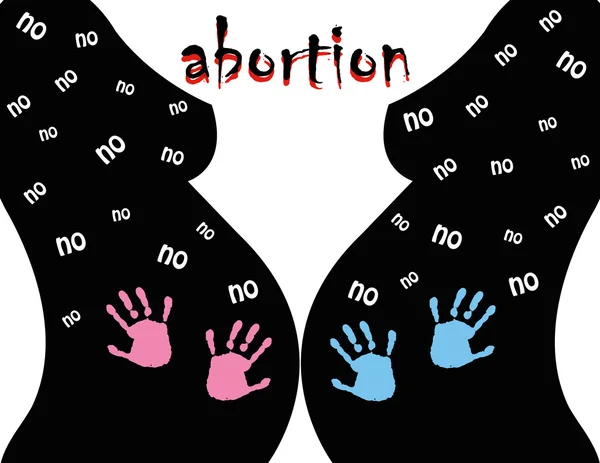 No abortion — Stock Vector