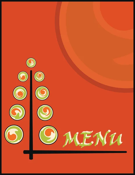 Menú Sushi — Vector de stock