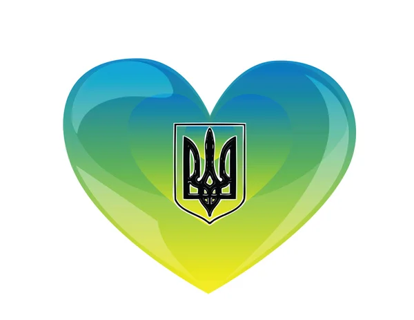 El corazón de Ucrania — Vector de stock