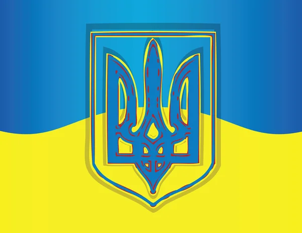 Ukrainische Flagge — Stockvektor