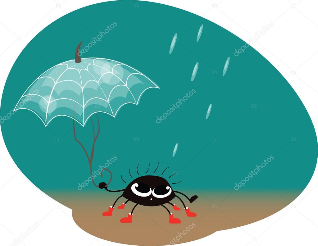 spider with umbrella