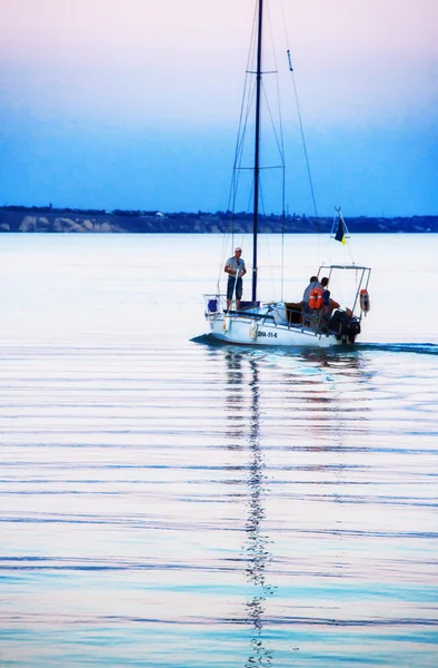 People on the  boat or yacht — Stock Photo, Image