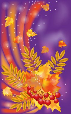 sonbahar afiş, vektör çizim