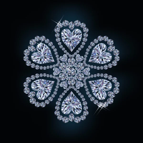 Diamant sneeuw, vectorillustratie — Stockvector