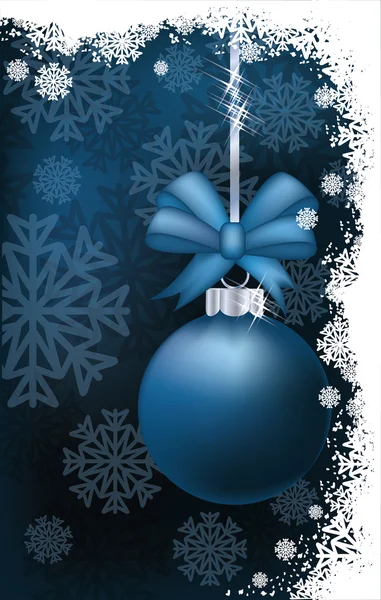 Winter banner met xmas bal, vectorillustratie — Stockvector