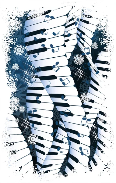 Música de invierno. ilustración vectorial — Archivo Imágenes Vectoriales