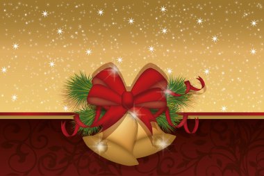 Noel tebrik kartı, vektör illüstrasyonu