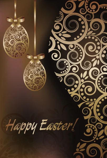 Happy easter groet banner, vectorillustratie — Stockvector