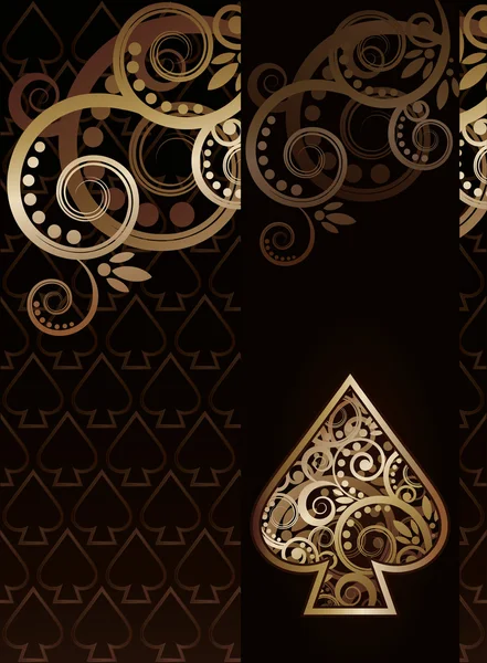 Spade poker naipe, ilustración vectorial — Vector de stock