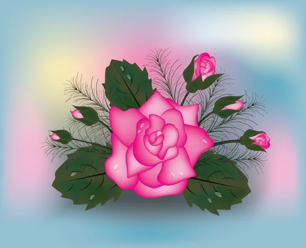 Rosa rosa Hintergrund, Vektorillustration — Stockvektor