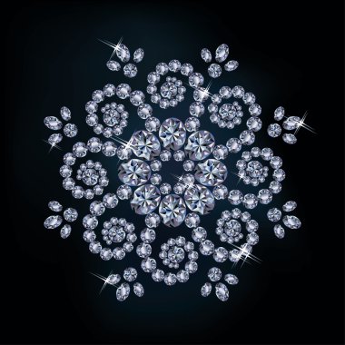 değerli elmas çiçek, vektör çizim