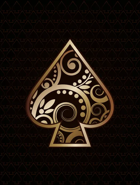 Spades ace poker playing cards, vector illustration Stock Illustration