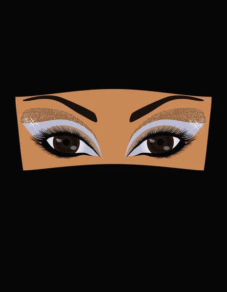 Femme musulmane arabe, illustration vectorielle — Image vectorielle