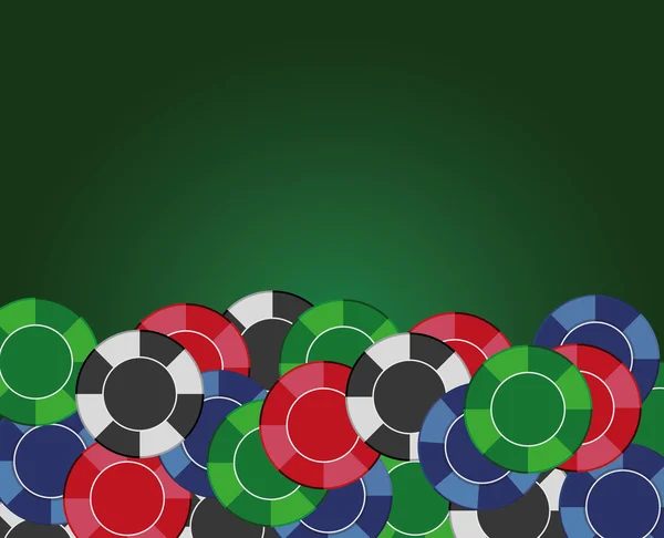 Casino chips achtergrond, vector illustratie — Stockvector