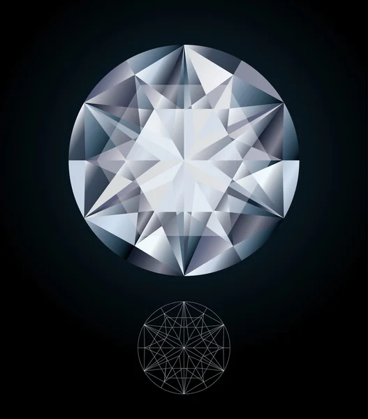 Bijou en diamant, illustration vectorielle — Image vectorielle