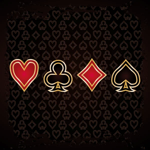 Fundo de casino abstrato com elementos de poker, ilustração vetorial — Vetor de Stock