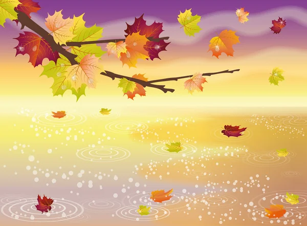 Otoño elegante fondo de pantalla, vector de ilustración — Vector de stock