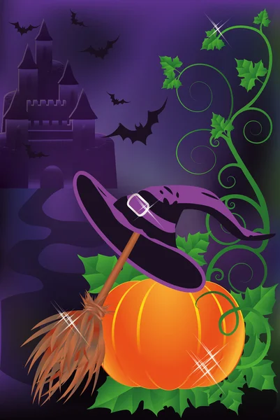 Joyeux fond Halloween, illustration vectorielle — Image vectorielle