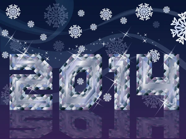 Diamante 2014 Capodanno sfondo, illustrazione vettoriale — Vettoriale Stock