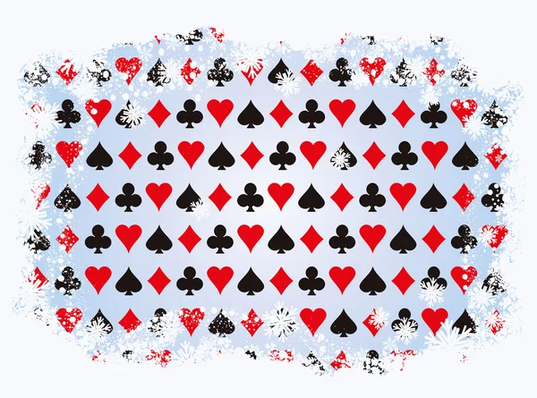 Weihnachten Poker Casino Hintergrund, Vektorillustration — Stockvektor