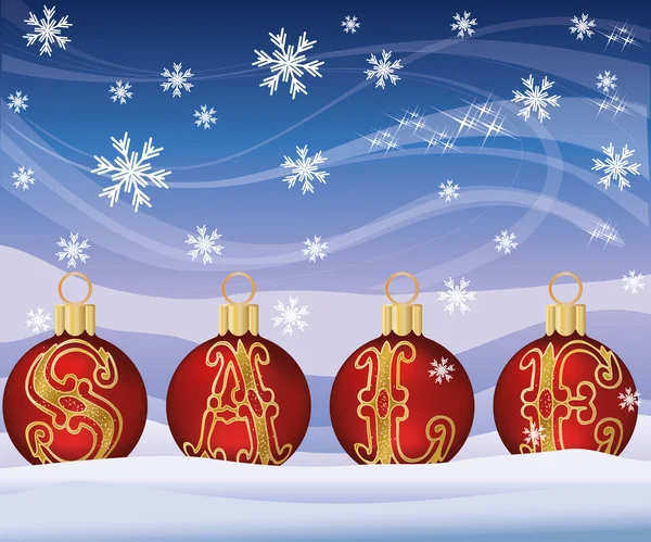 Banner di auguri per la vendita di Natale, illustrazione vettoriale — Vettoriale Stock