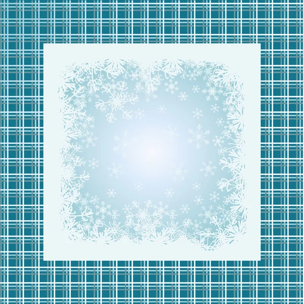 Рождественский зимний фон со снегом, векторная иллюстрация — стоковый вектор