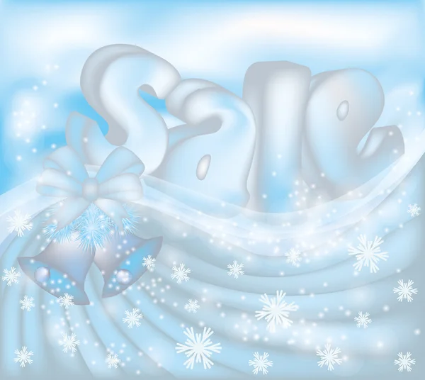 Winter verkoop Geschenkenkaart, vectorillustratie — Stockvector