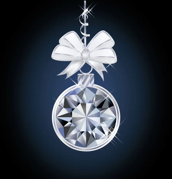 Boule de Noël diamant, illustration vectorielle — Image vectorielle