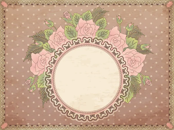 Винтажный цветочный фон, векторная иллюстрация — стоковый вектор